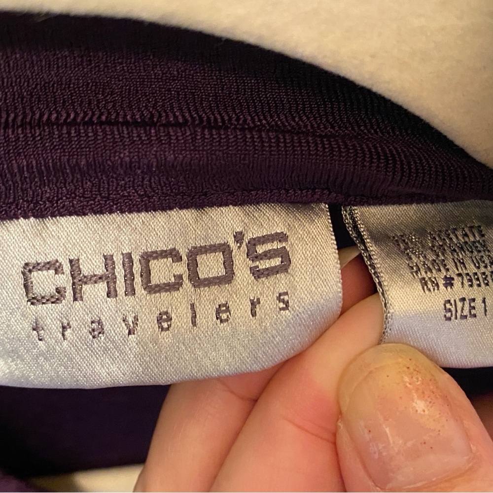 Chico's Eggplant Purple Zip Vest S/M - Picture 4 of 9